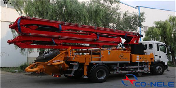 小科課堂：小型混（hún）凝土泵車輪胎到底要不（bú）要離開地麵？